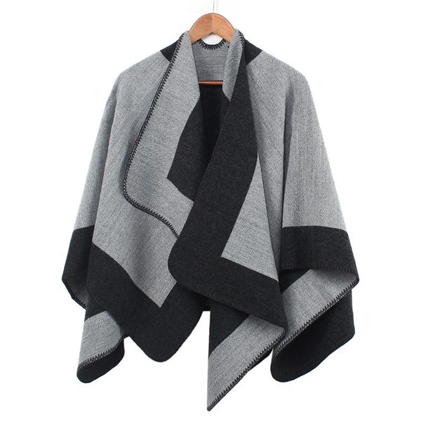 

winter scarf women cashmere warm foulard lady solid scarves thick soft bufanda shawls wraps new yl70087, Blue;gray