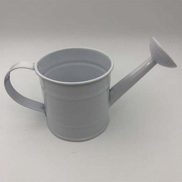 

d6.5xh6.5cm white watering cans mini iron pots for microlandschaft cute dollhouse decor sarty favor box easter egg pot f-009