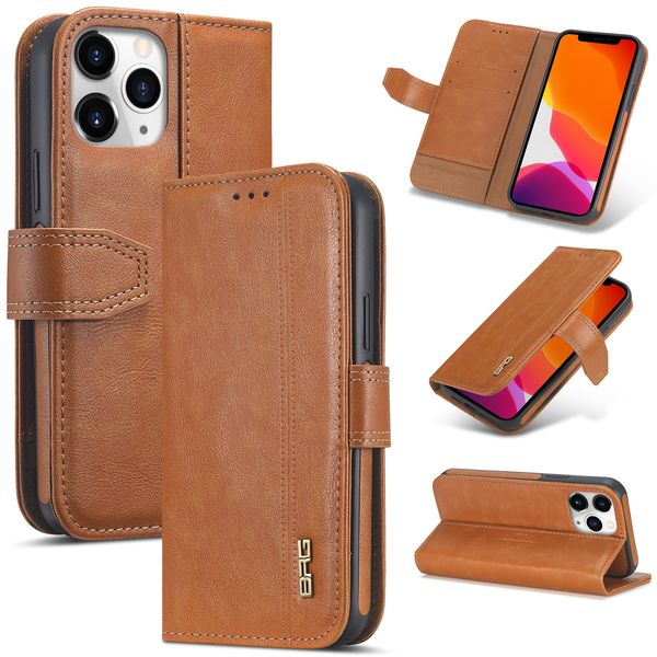 

leather coque for iphone 12 mini 11 pro max xr x xs se 2020 7 8 5 5s se case luxury flip wallet phone bag magnetic 2in1 detachable cover