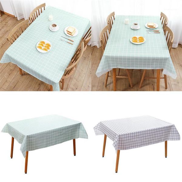 

table cloth rectangular waterproof oil-proof checkered tablecloth table cover1