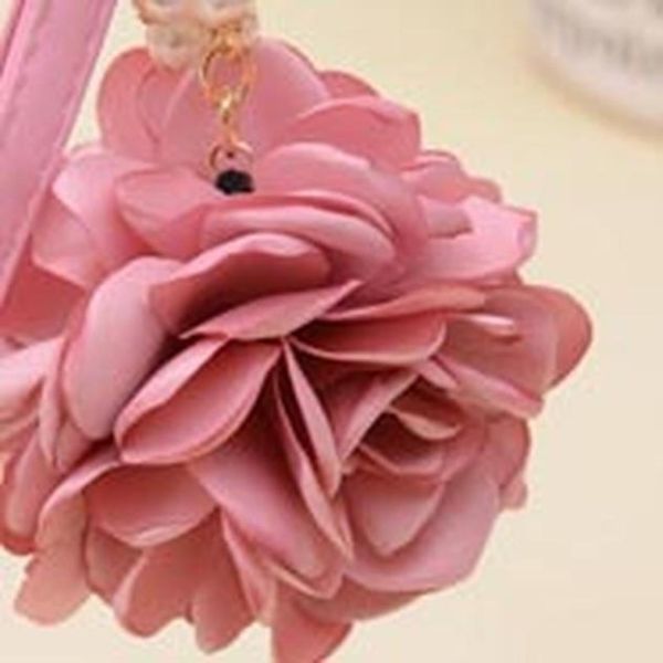 

rose flowers keychain bag pendant car ornaments charm for women key chain buckle key ring porte clef eh587 h sqccut