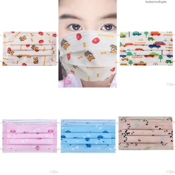 

3ply disposable ship good fast ups by quality non woven dust proof lovely cartoon design kids face mouth masks