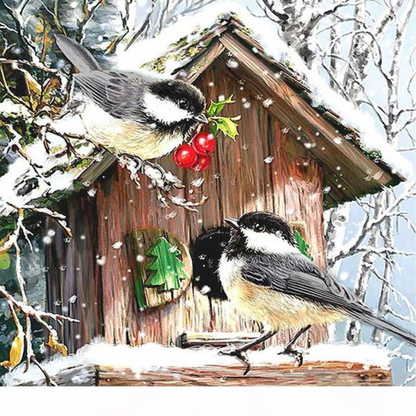 

5d алмазные картина full round bird фотографии стразы алмазные вышивки крестом рождество руководство hobby