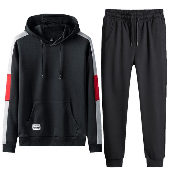 

2021 new mens tracksuit casual hip-hop streewear men hoodie+pants hooded pieces fashion male autumn wearing gjiy, Gray