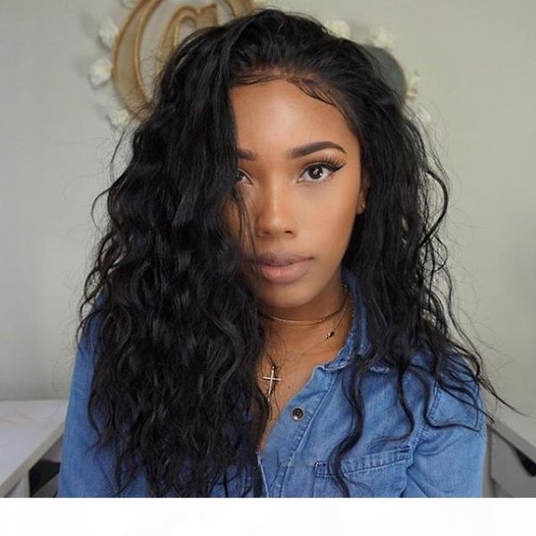

deep loose wave wig lacefront pre plucked virgin lace front loose deep glueless mongolian hair full lace human hair wigs, Black;brown