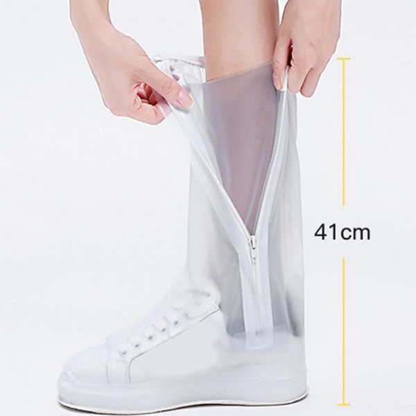 

high rain boots pvc non-slip wear-resistant shoe protector rubber boots overshoes available for all seasons fou jllzzn
