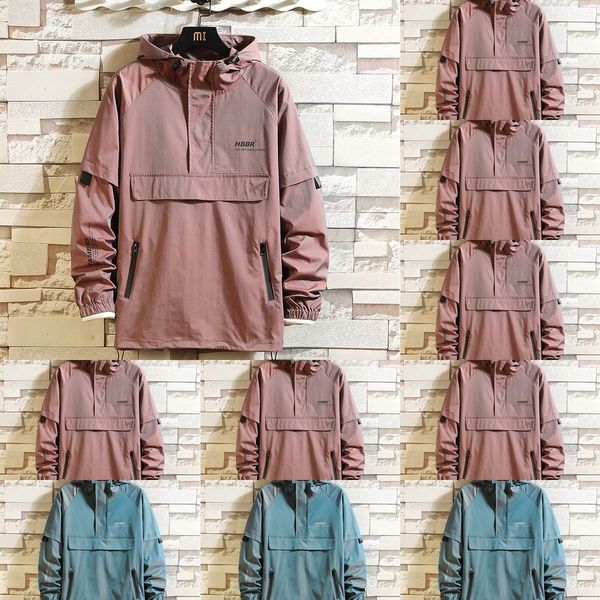 

wukong has goods jacket autumn new fashion brand street color changing coat men's hip hop casual coach jacket jpxyx, Black