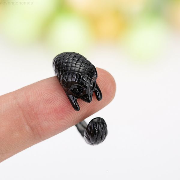 

animal party cute hedgehog ring intage finger rings, Silver