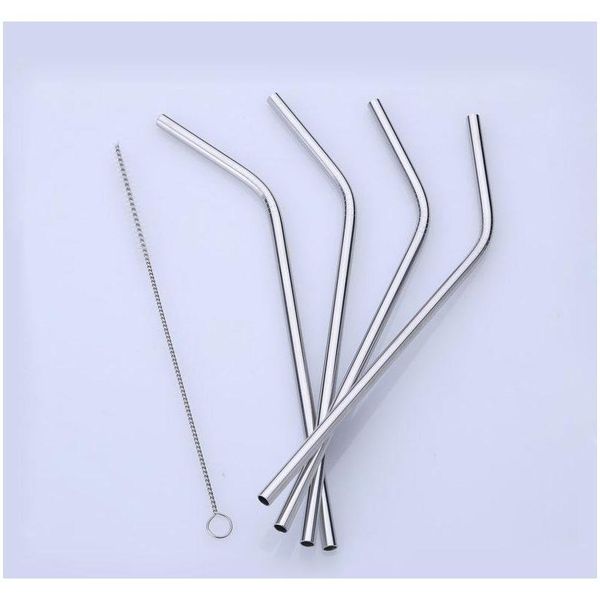 

stainless steel straw steel drinking straws 8.5 " 9.5 " 10.5 " 10g reusable eco metal drinking straw bar drin jlldhh jjxh