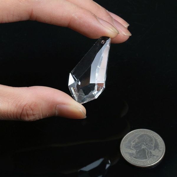 

5pc arrow cut glass chandelier crystal clear hanging drop faceted prism suncatcher window decor 38mm spacer h bbyqdr