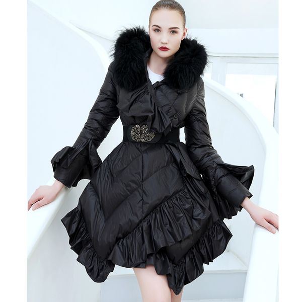 

new arrival women down coat jackets fashion with 201103, Black