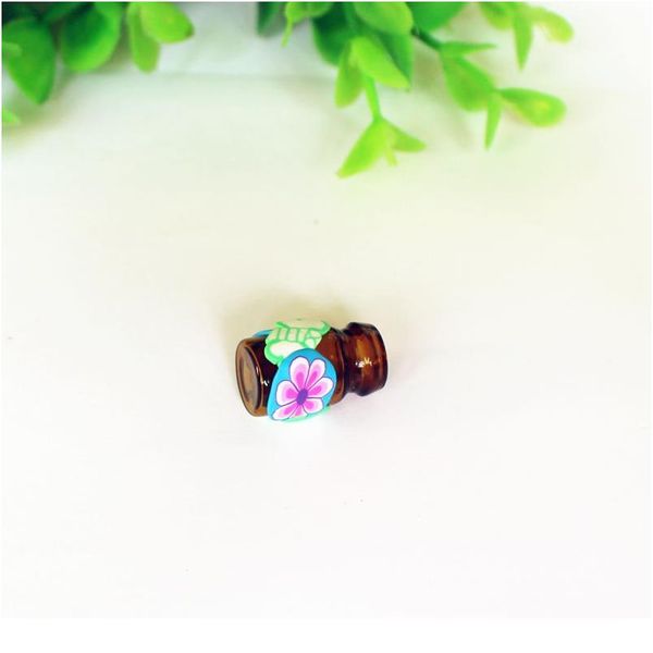 

10pcs/pack diy 0.5ml jewelry polymer clay glass essential oil bottle small pendant wishing bottles mini perfu qylkob