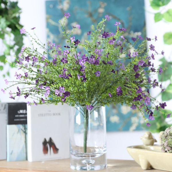 

decorative flowers & wreaths plastic big bunch artificial star for home garden wedding decoration fake grass plants floral composition flore