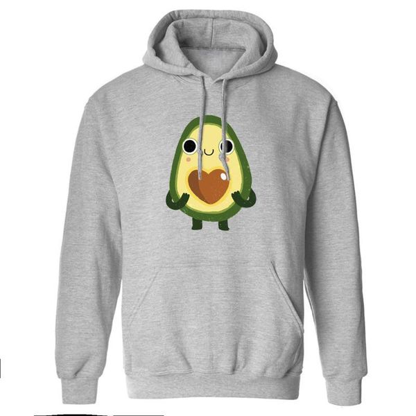 

мужские с капюшоном avocado print hip hop harajuku толстовка винтажного досуга верхняя одежда топы удобные hoods tracksuits homme, Black