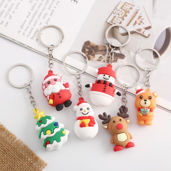 

christmas key chain cartoon lovely santa claus key chain christmas gifts pendant lovers key chain party decorations wholesale