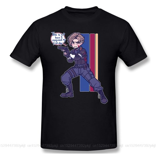 

leoooooooon summer short sleeve residented evil zombie game hipster ofertas o neck casual tshirt sport hooded sweatshirt hoodie men t shirt