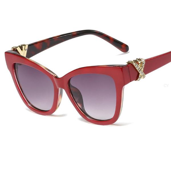 

2020 square oversized sunglasses women vintage cat diamond decoration sun glasses female brand design eyeglasses fml, White;black