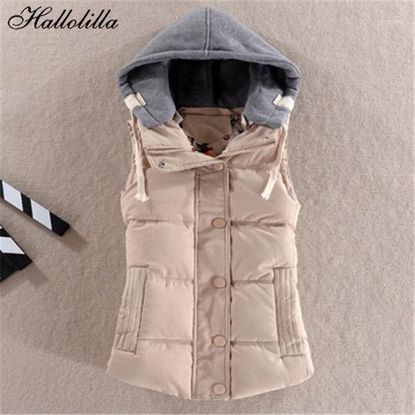 

basic jackets coat women vest 2019 autumn winter solid vest women hooded veste femme parkas chalecos para mujer casaco feminino1, Black;white
