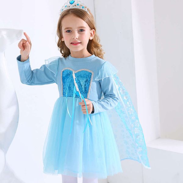 

ice princs autumn snow aisha 2020 new children's detachable cape bead mh girl's drs wt1xbo3t, Red;yellow