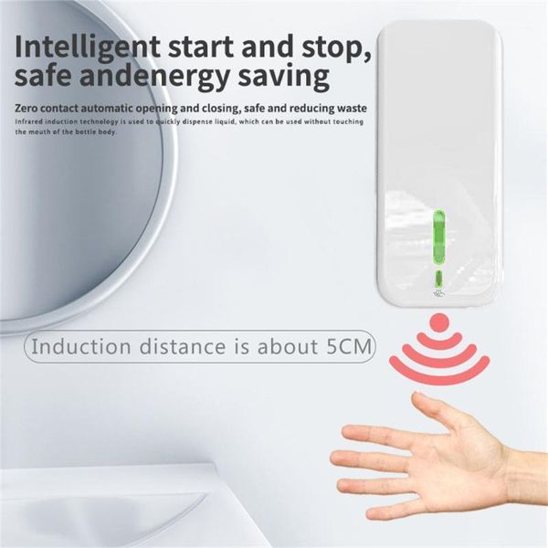 

liquid soap dispenser 1500ml touchless automatic wall-mounted spray sensor hand cleaner of hole installation tools large capacity1
