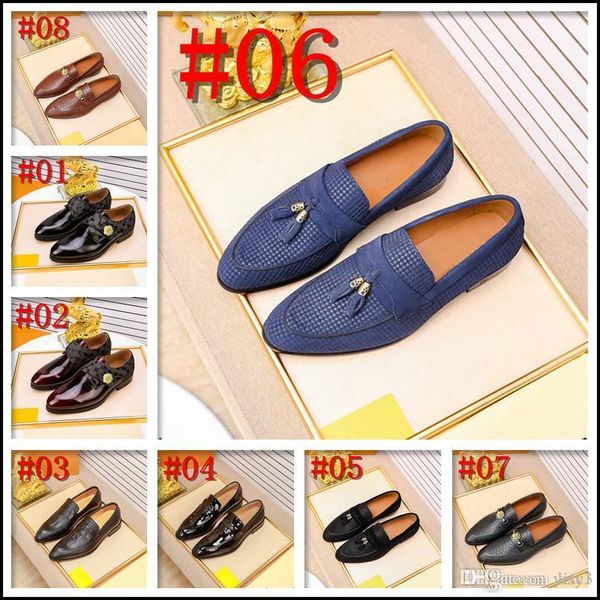 

q4 genuine leather mens dress shoes formal business work male flats luxury men's oxford shoes size 19ss new 33, Black