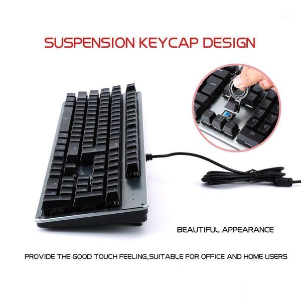 

keyboards k-30 home office wired computer keyboard set led backlight light effect mechanical1