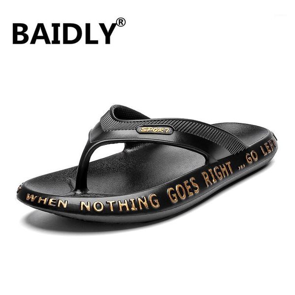 

new summer cool water flip flops men soft massage beach slippers fashion man casual shoes summer chanclas1, Black