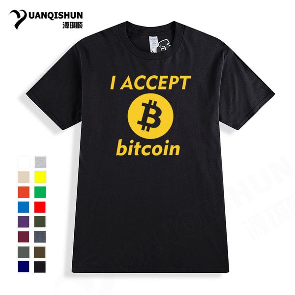 

i accept bitcoin yuanqishun brand funny digital currency bitcoin tshirt quality short sleeve tees hooded sweatshirt hoodie men t shirt