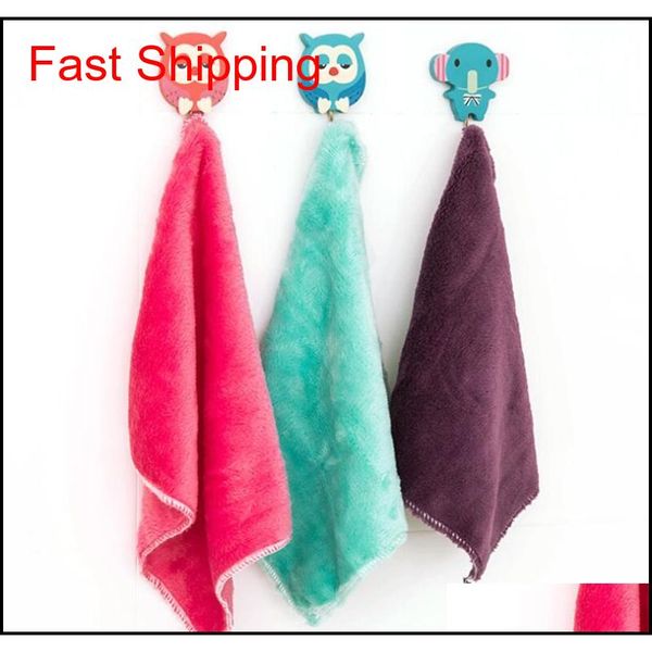 

new 2019 non-stick towel cleaning cloths solid color dish cloth fiber rag soft d qyloin sports2010