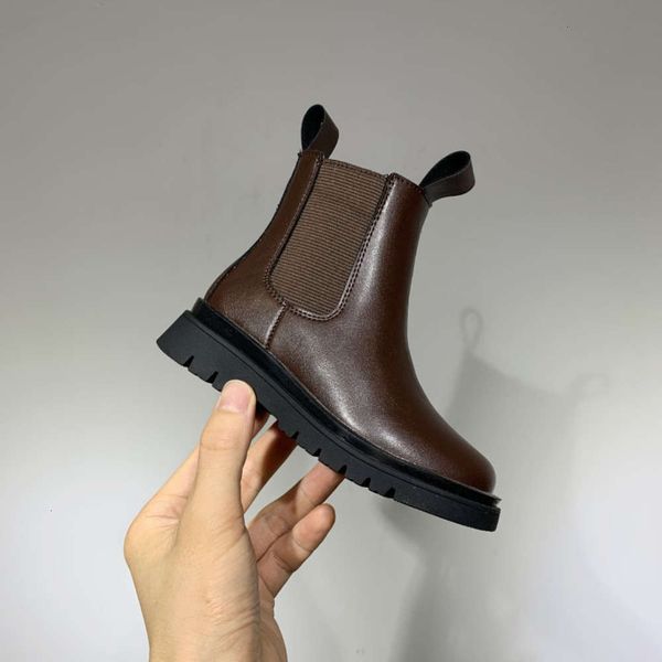 

2020 fall children's martin net red fashion simple atmosphere leisure tube single princs boots, Black;red