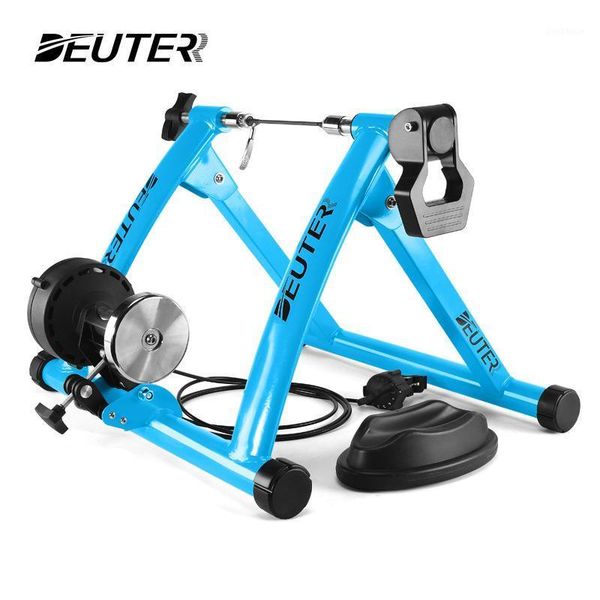 

magnetic bike trainer stand 6 resistance levels cycling rack indoor bicycle exercise training stand for 26-28 inch bike tires1