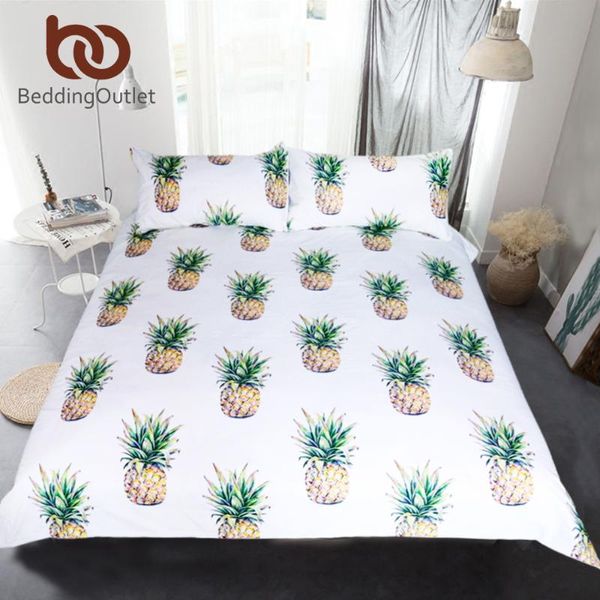 

beddingoutlet 3d pineapple bedding set tropical fruit print bedspreads kids bed set single 3 pcs duvet cover twin  king