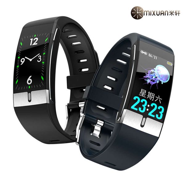 

e66 temperature smart information push call reminder step sleep bluetooth sports braceletbgt
