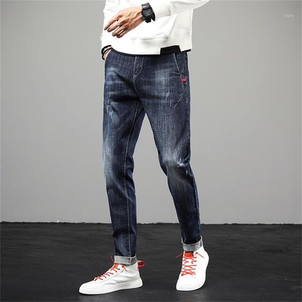 

spring 2020 men's new small feet jeans teen stretch small feet pencil pants1, Blue