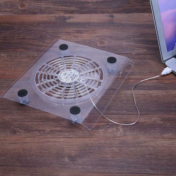 

прозрачный большой вентилятор охлаждения ноутбука cooler usb светодиодный дисплей cooler pad подставка для 15inches ноутбука pc большой вент