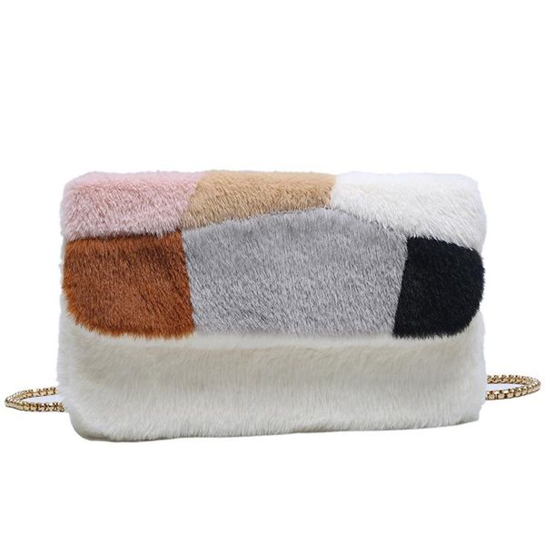 

shoulder bags plush texture small bag women's versatile autumn and winter
