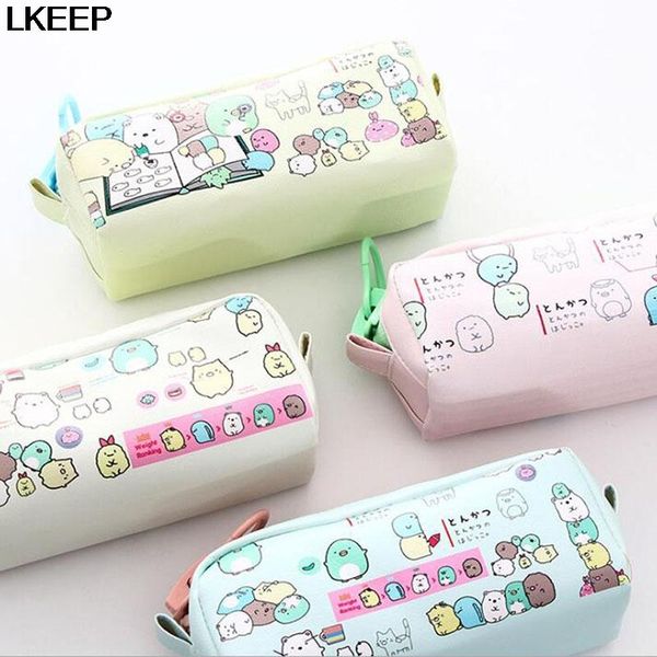 

pu cute cartoon printed make up bags creative cosmetic large capacity storage bag portable multifunction cosmetic bag cases