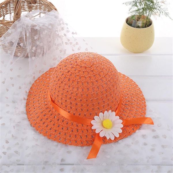 

2019 новые дети солнцезащитный шляпы руководство ткачество diy sun flower hollow straw hat student hat открытый повседневный shade cap девуш, Black;white