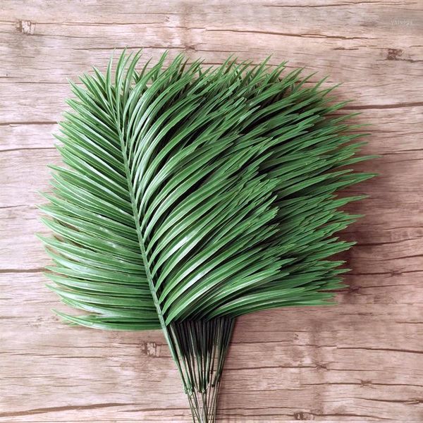 

artificial bamboo coconut palm plant tree leaf branch frond wedding garden outdoor decor fake green leaves bouquet diy1