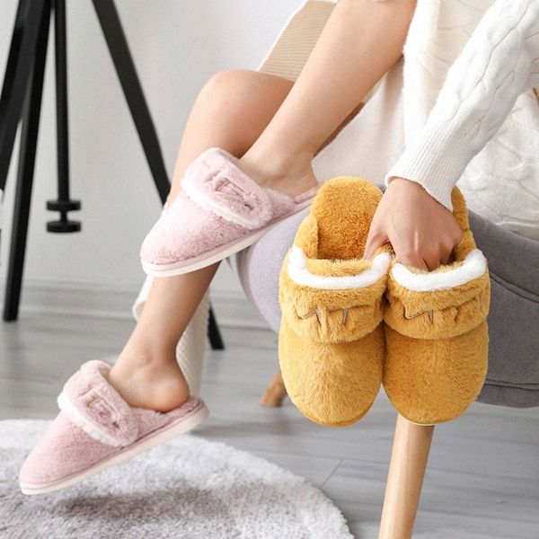 

2020 women home slippers shoes woman casual plush indoor floor flat comfortable flip flops women's furry winter drop shipping #098q, Black