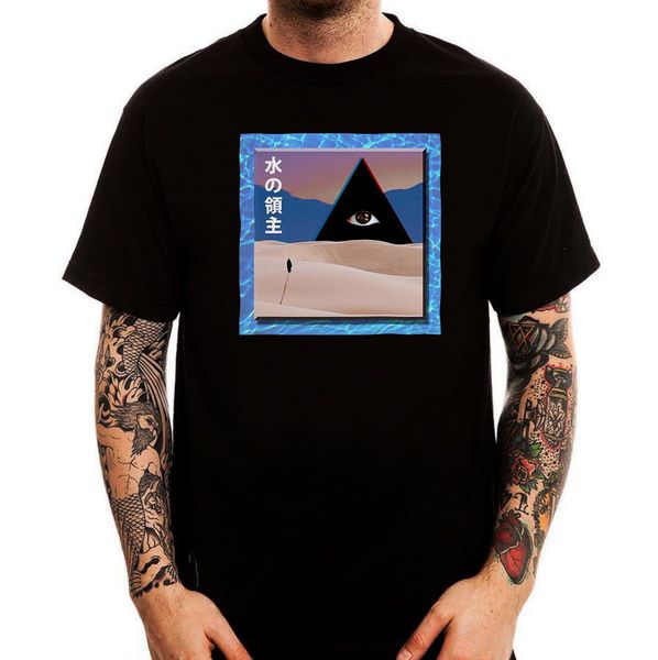 

summer cool tee shirt retro japan pyramid illuminati art aesthetic black printed men t-shirt funny t-shirt sport hooded sweatshirt hoodie