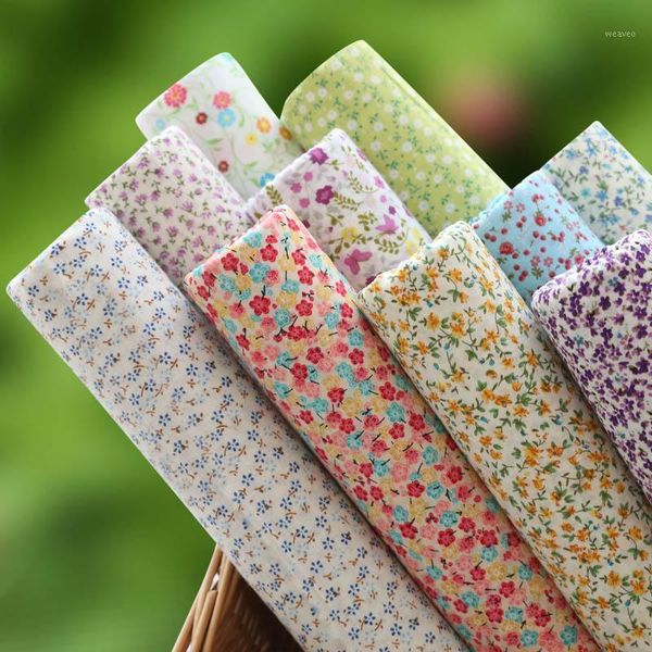 

50cm width printing fresh floral twill cotton fabric diy children's wear cloth make bedding quilt decoration home 180g/m1, Black;white