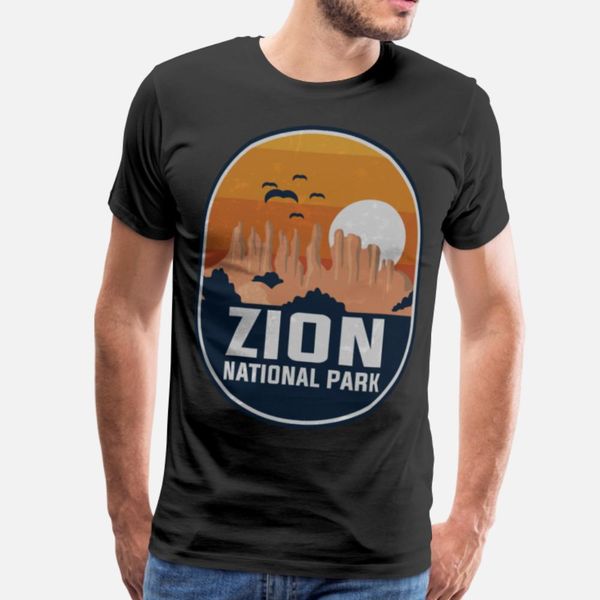 

zion national park utah vintage retro zion canyon t shirt hip hop black o-neck tracksuit hoodie sweatshirt