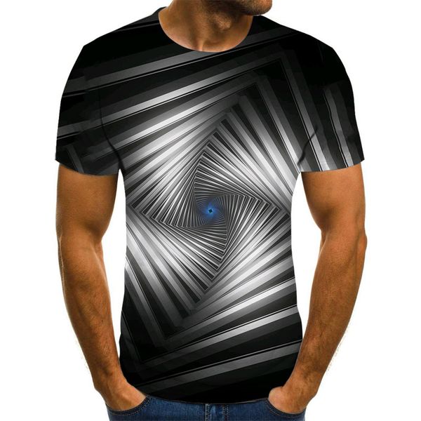 

three-dimensional abstraction summer daily 3d print shirts oversized horror aesthetic men clothing