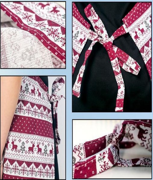 

2019 дерево нового рождество главной аксессуары deer фартуки ресторан xmas печать bib женщина 70x100cm приготовление фартуков кухонного jllt