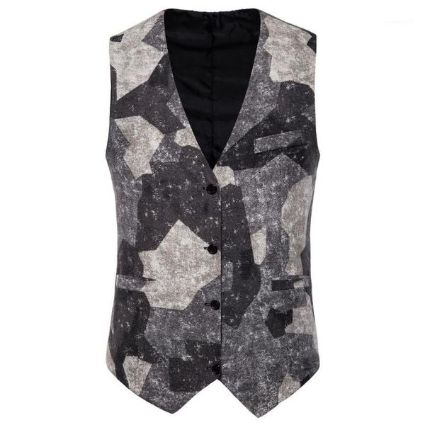 

printed vest men 2019 brand new night club prom suit vest men waistcoat wedding formal dress vests for1, Black;white