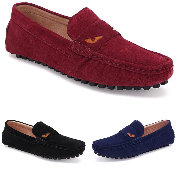 

new non-brand men british peas shoes leather casual fashion breathable black blue red lazy overshoes size 38-44