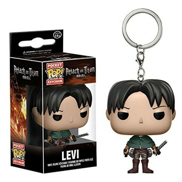 

funko pop attack on giant captain levier keychain doll pendant hand-made pocket