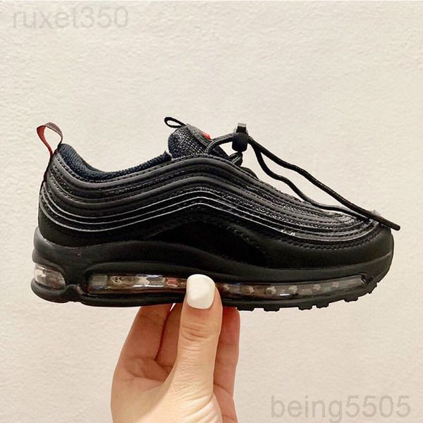 

2020 kids leather and fabric breathable kid outdoor shoes og tpu built in air kids outdoors cushioning athletic shoes 28-35 m6uur, Black