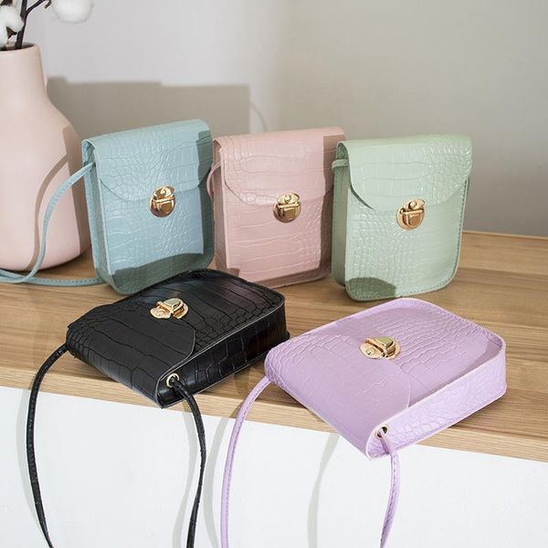 

bag women 2021 crocodile pattern mobile phone coin purse one-shoulder messenger bag
